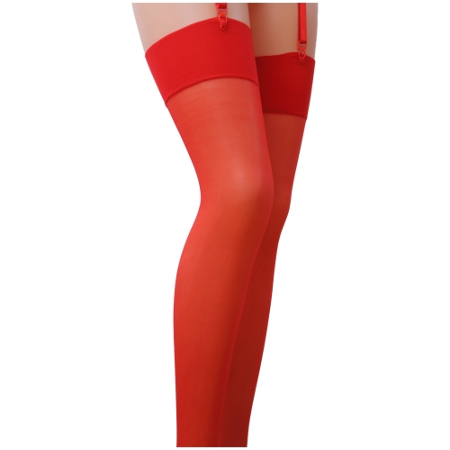 Passion ST001 pančuchy červené 3/4 = M/L