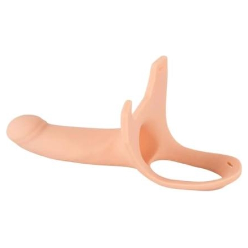 You2Toys - pripínací dutý dildo - stredný - telová farba