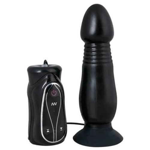 You2Toys - análny vibrátor s posuvným pohybom - čierny
