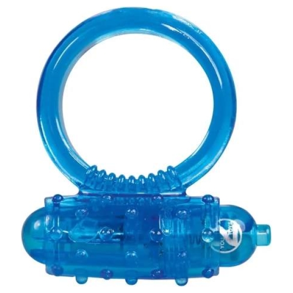 You2Toys - vibračný silikónový erekčný krúžok - modrý
