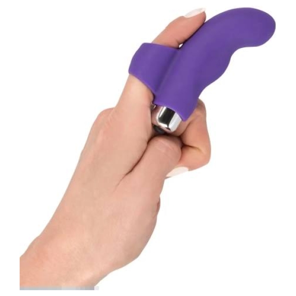 SMILE - mini vibrátor na prst - vlnitý tvar - silikón - fialový